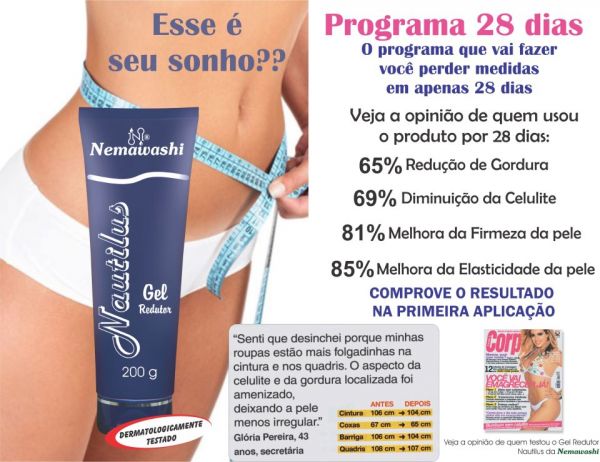 Gel Redutor de Medidas e Celulites
